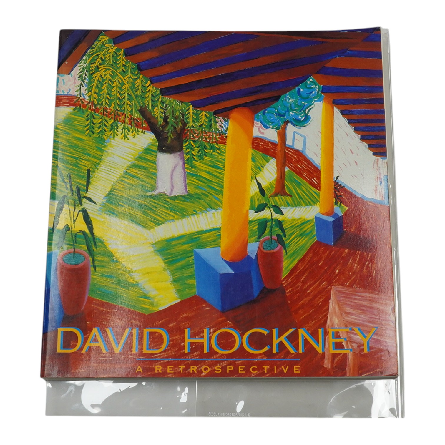 David Hockney (English, b.1937), soft back book, 'A Retrospective' inscribed with presentation inscription 'for Jo love David H.' on p.175 28 x 26cm. Condition - good